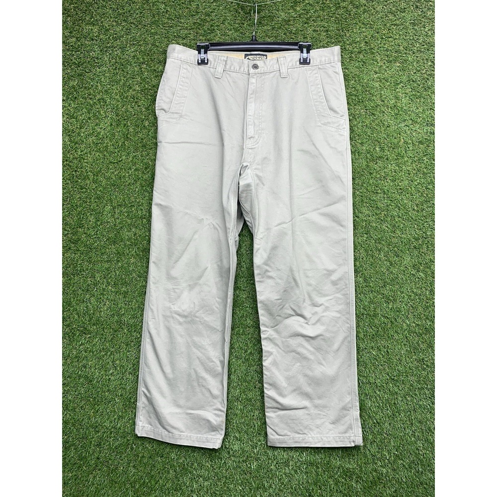 Mountain Khaki Pants Mens 36x30 Tan Cargo Outdoor Hiking Camping Slacks Work